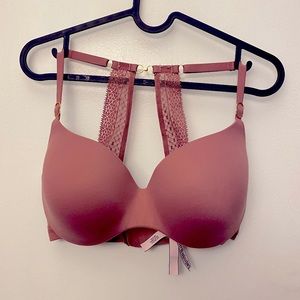 Mauve adjustable racer back bra